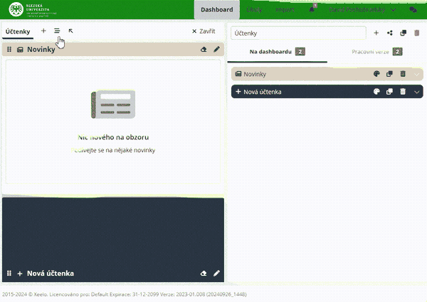Celý postup přidání reportu